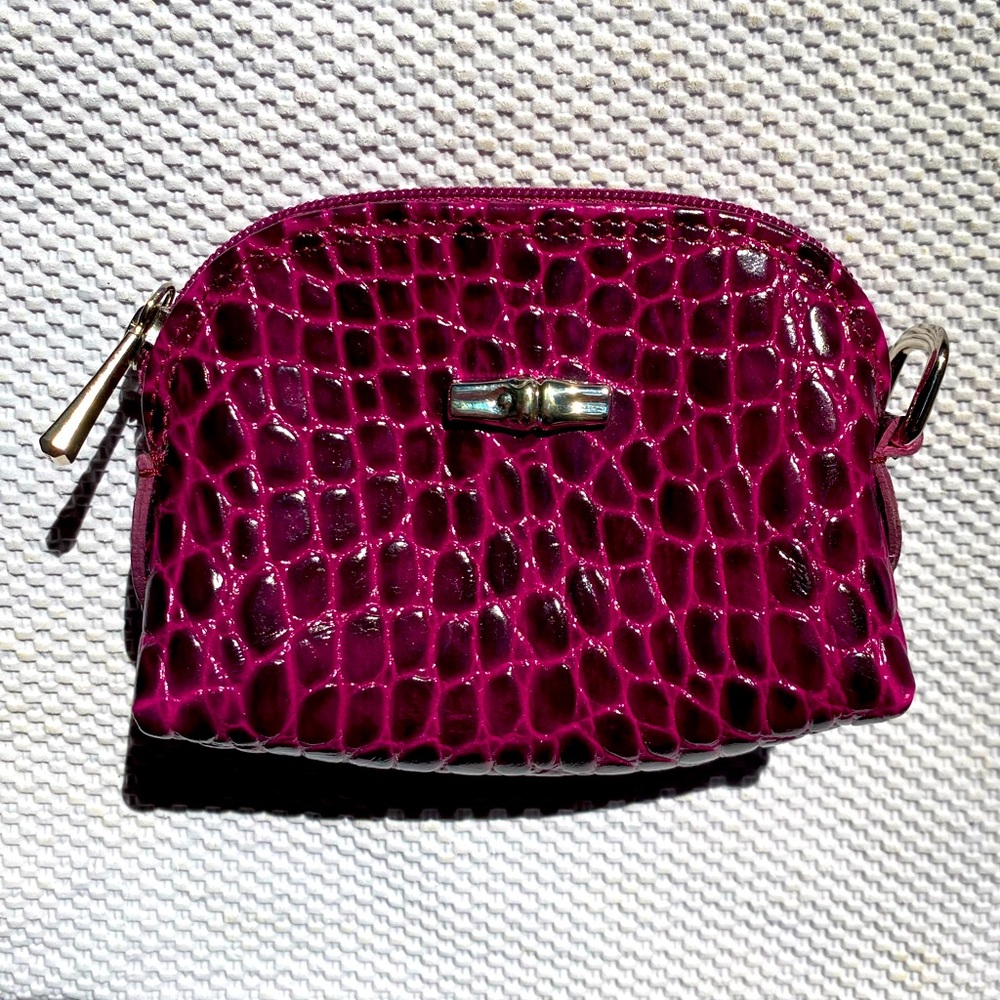 Longchamp  Le Foulonneé leather coin purse